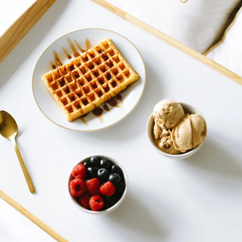 Belgian Waffle with Gelato